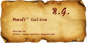 Manó Galina névjegykártya